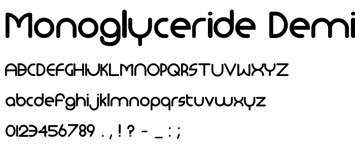 Monoglyceride DemiBold font